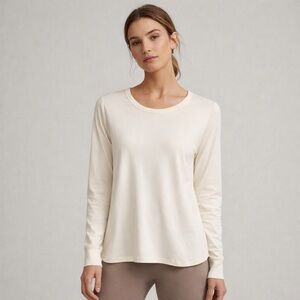 Varley Beige Long Sleeve Top | Size Medium | Like New